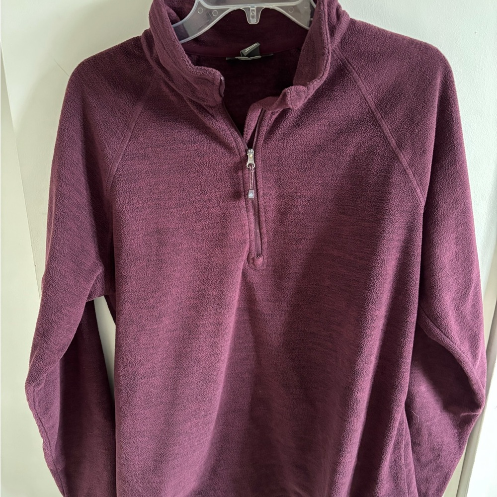 Eddie Bauer Maroon Fleece Pullover